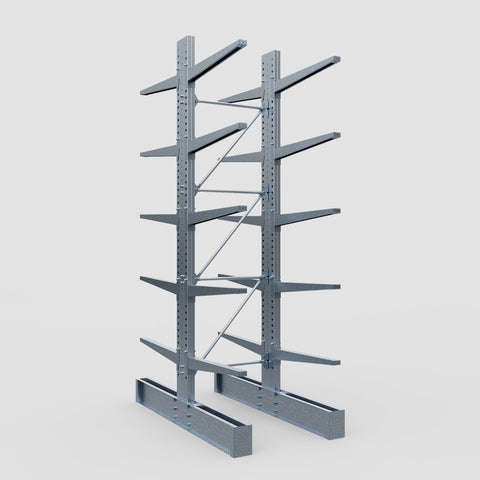 Cantilever Rack - Double Sided - Heavy Duty - Hot Dip Galvanized - Full Bay - Height 4572mm