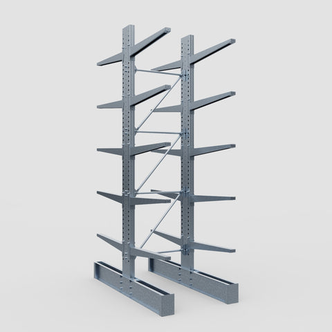 Cantilever Rack - Double Sided - Super Heavy Duty - Hot Dip Galvanized - Full Bay - Height 4877mm