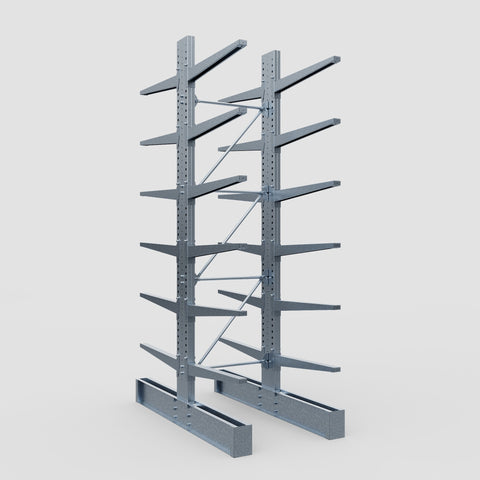 Cantilever Rack - Double Sided - Heavy Duty - Hot Dip Galvanized - Full Bay - Height 4572mm