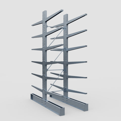 Cantilever Rack - Double Sided - Ultra Heavy Duty - Hot Dip Galvanized - Full Bay - Height 4877mm