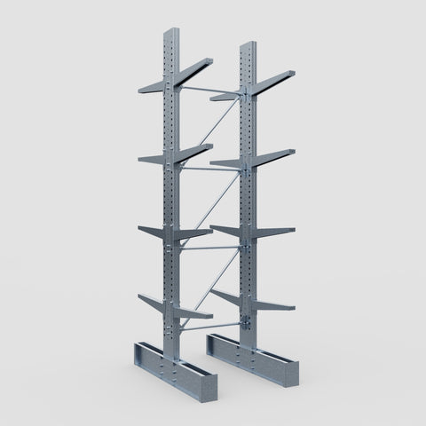 Cantilever Rack - Double Sided - Heavy Duty - Hot Dip Galvanized - Full Bay - Height 4572mm