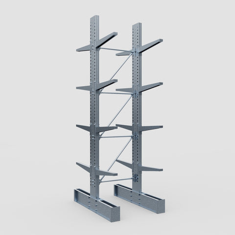 Cantilever Rack - Double Sided - Super Heavy Duty - Hot Dip Galvanized - Full Bay - Height 4877mm