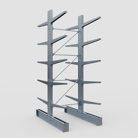 Cantilever Rack - Double Sided - Heavy Duty - Hot Dip Galvanized - Full Bay - Height 4572mm