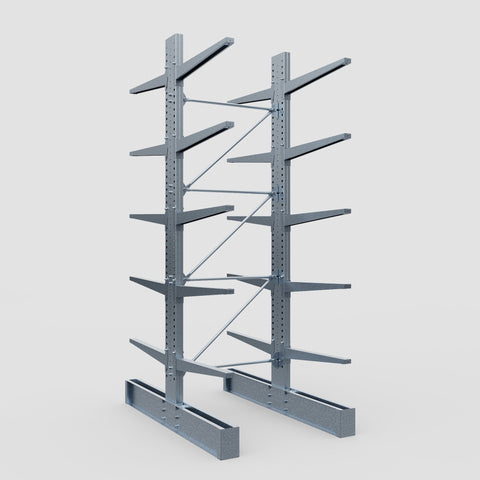 Cantilever Rack - Double Sided - Super Heavy Duty - Hot Dip Galvanized - Full Bay - Height 4877mm