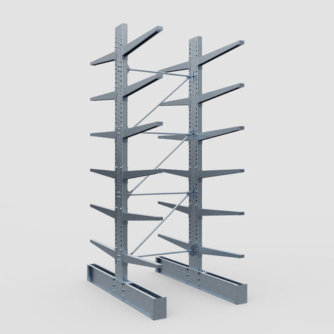 Cantilever Rack - Double Sided - Ultra Heavy Duty - Hot Dip Galvanized - Full Bay - Height 4877mm