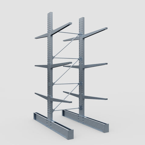 Cantilever Rack - Double Sided - Heavy Duty - Hot Dip Galvanized - Full Bay - Height 4572mm