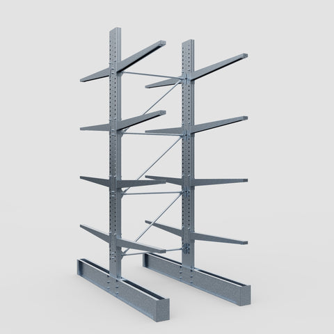 Cantilever Rack - Double Sided - Heavy Duty - Hot Dip Galvanized - Full Bay - Height 4572mm