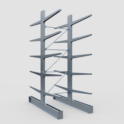 Cantilever Rack - Double Sided - Heavy Duty - Hot Dip Galvanized - Full Bay - Height 4572mm