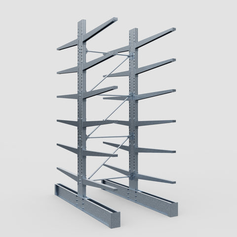 Cantilever Rack - Double Sided - Heavy Duty - Hot Dip Galvanized - Full Bay - Height 4572mm