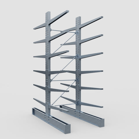 Cantilever Rack - Double Sided - Ultra Heavy Duty - Hot Dip Galvanized - Full Bay - Height 4877mm