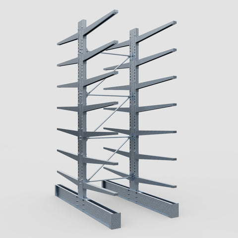 Cantilever Rack - Double Sided - Heavy Duty - Hot Dip Galvanized - Full Bay - Height 4572mm