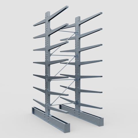 Cantilever Rack - Double Sided - Super Heavy Duty - Hot Dip Galvanized - Full Bay - Height 4877mm