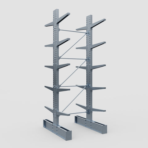 Cantilever Rack - Double Sided - Heavy Duty - Hot Dip Galvanized - Full Bay - Height 4572mm