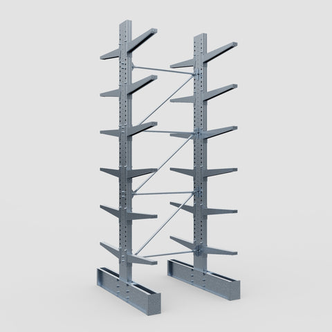 Cantilever Rack - Double Sided - Heavy Duty - Hot Dip Galvanized - Full Bay - Height 4572mm