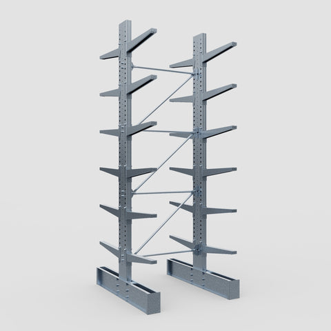 Cantilever Rack - Double Sided - Super Heavy Duty - Hot Dip Galvanized - Full Bay - Height 4877mm