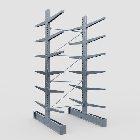 Cantilever Rack - Double Sided - Super Heavy Duty - Hot Dip Galvanized - Full Bay - Height 4877mm