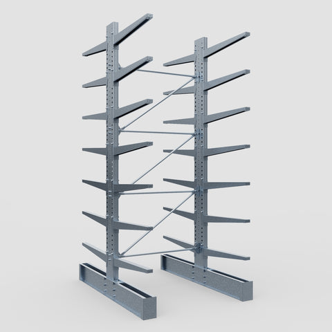 Cantilever Rack - Double Sided - Heavy Duty - Hot Dip Galvanized - Full Bay - Height 4572mm