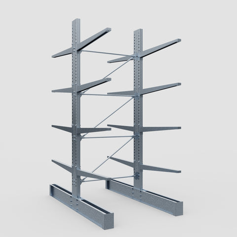 Cantilever Rack - Double Sided - Heavy Duty - Hot Dip Galvanized - Full Bay - Height 4572mm