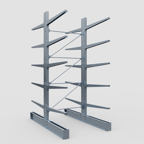 Cantilever Rack - Double Sided - Heavy Duty - Hot Dip Galvanized - Full Bay - Height 4572mm