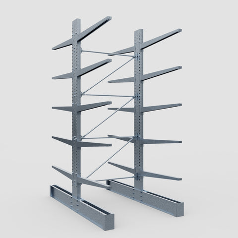 Cantilever Rack - Double Sided - Super Heavy Duty - Hot Dip Galvanized - Full Bay - Height 4877mm