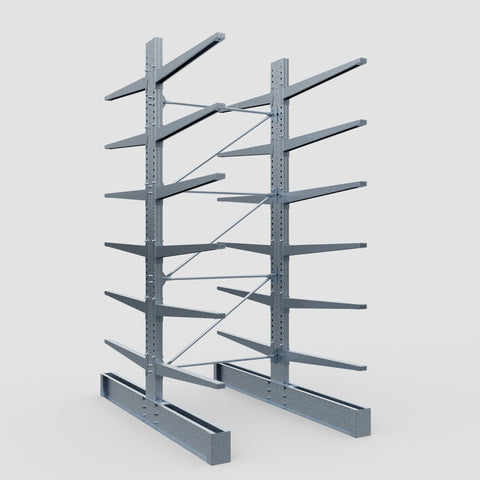 Cantilever Rack - Double Sided - Heavy Duty - Hot Dip Galvanized - Full Bay - Height 4572mm