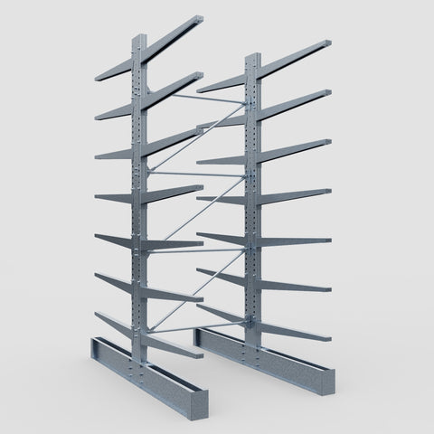 Cantilever Rack - Double Sided - Heavy Duty - Hot Dip Galvanized - Full Bay - Height 4572mm