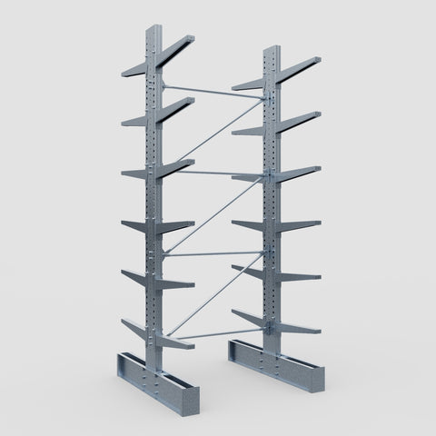 Cantilever Rack - Double Sided - Heavy Duty - Hot Dip Galvanized - Full Bay - Height 4572mm