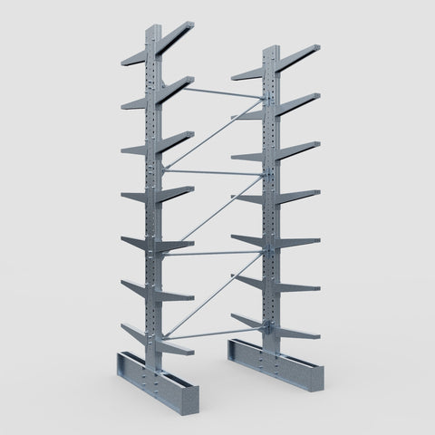 Cantilever Rack - Double Sided - Super Heavy Duty - Hot Dip Galvanized - Full Bay - Height 4877mm