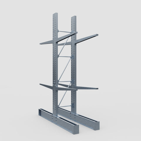 Cantilever Rack - Double Sided - Heavy Duty - Hot Dip Galvanized - Full Bay - Height 4572mm