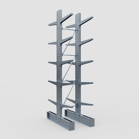 Cantilever Rack - Double Sided - Super Heavy Duty - Hot Dip Galvanized - Full Bay - Height 4877mm