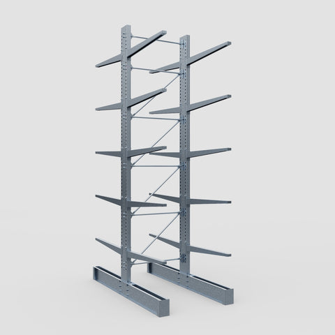Cantilever Rack - Double Sided - Ultra Heavy Duty - Hot Dip Galvanized - Full Bay - Height 5791mm
