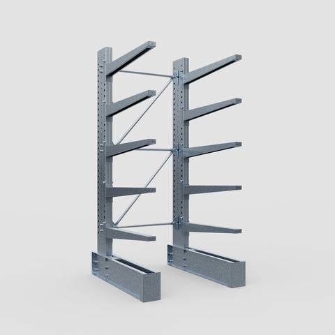 Cantilever Rack - Single Sided - Heavy Duty - Hot Dip Galvanized - Full Bay - Height 3048mm