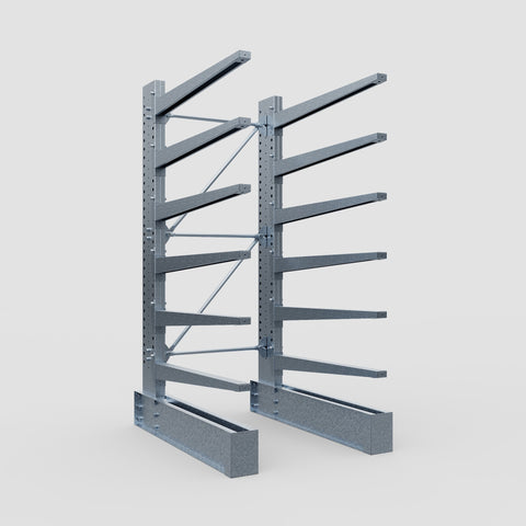 Cantilever Rack - Single Sided - Heavy Duty - Hot Dip Galvanized - Full Bay - Height 3048mm