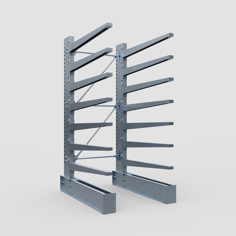 Cantilever Rack - Single Sided - Heavy Duty - Hot Dip Galvanized - Full Bay - Height 3048mm