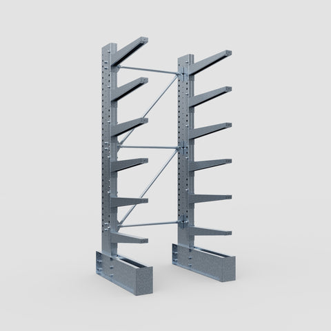 Cantilever Rack - Single Sided - Heavy Duty - Hot Dip Galvanized - Full Bay - Height 3048mm