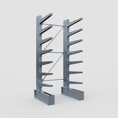 Cantilever Rack - Single Sided - Heavy Duty - Hot Dip Galvanized - Full Bay - Height 3048mm