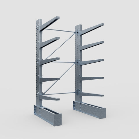 Cantilever Rack - Single Sided - Ultra Heavy Duty - Hot Dip Galvanized - Full Bay - Height 4267mm