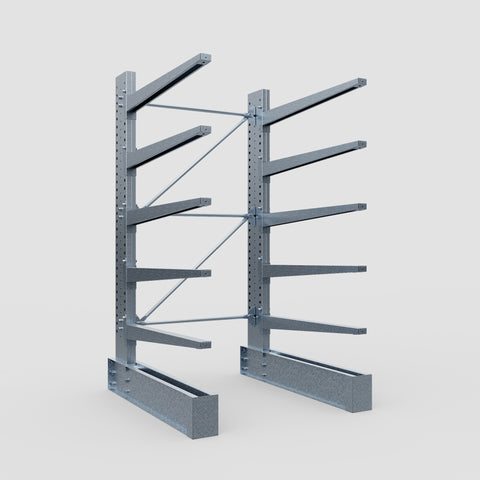 Cantilever Rack - Single Sided - Heavy Duty - Hot Dip Galvanized - Full Bay - Height 3048mm