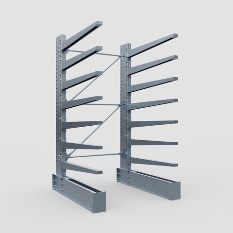 Cantilever Rack - Single Sided - Heavy Duty - Hot Dip Galvanized - Full Bay - Height 3048mm