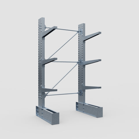 Cantilever Rack - Single Sided - Heavy Duty - Hot Dip Galvanized - Full Bay - Height 3048mm