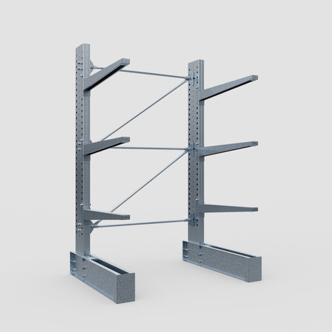 Cantilever Rack - Single Sided - Heavy Duty - Hot Dip Galvanized - Full Bay - Height 3048mm