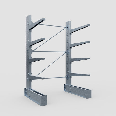 Cantilever Rack - Single Sided - Heavy Duty - Hot Dip Galvanized - Full Bay - Height 3048mm