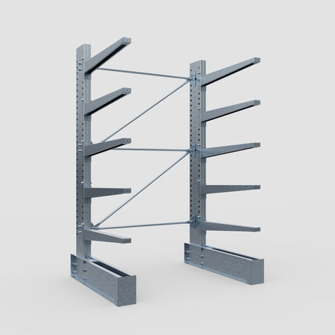 Cantilever Rack - Single Sided - Ultra Heavy Duty - Hot Dip Galvanized - Full Bay - Height 4267mm
