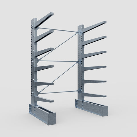 Cantilever Rack - Single Sided - Ultra Heavy Duty - Hot Dip Galvanized - Full Bay - Height 4267mm