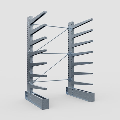 Cantilever Rack - Single Sided - Heavy Duty - Hot Dip Galvanized - Full Bay - Height 3048mm