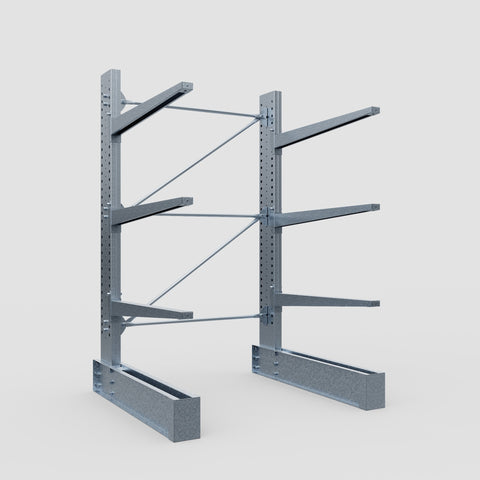 Cantilever Rack - Single Sided - Heavy Duty - Hot Dip Galvanized - Full Bay - Height 3048mm