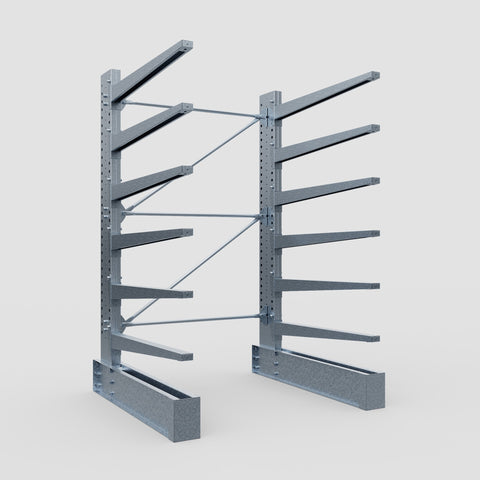 Cantilever Rack - Single Sided - Heavy Duty - Hot Dip Galvanized - Full Bay - Height 3048mm