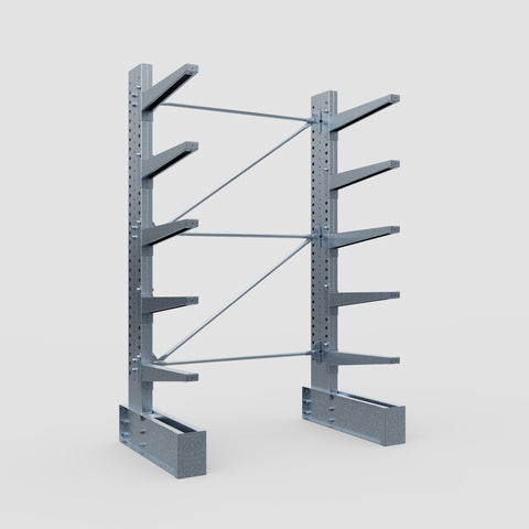 Cantilever Rack - Single Sided - Heavy Duty - Hot Dip Galvanized - Full Bay - Height 3048mm