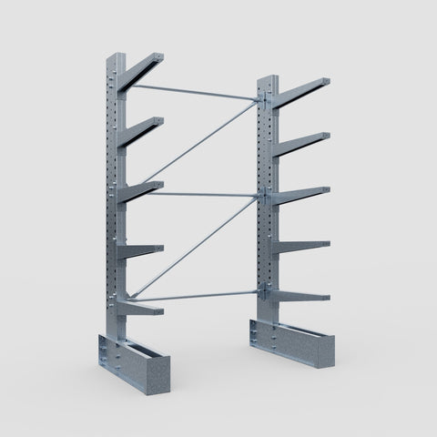Cantilever Rack - Single Sided - Ultra Heavy Duty - Hot Dip Galvanized - Full Bay - Height 4267mm