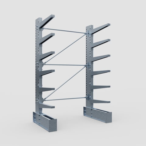 Cantilever Rack - Single Sided - Heavy Duty - Hot Dip Galvanized - Full Bay - Height 3048mm